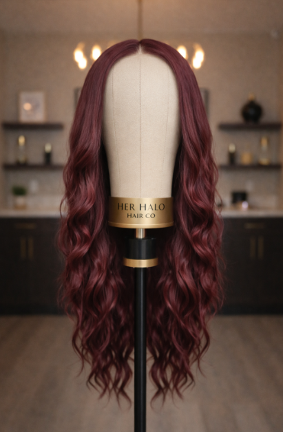 Liana – 24" Burgundy Wave Lace Front Wig