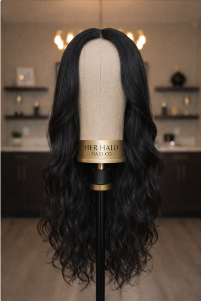 Nyah - 26" Natural Black Wavy Wig