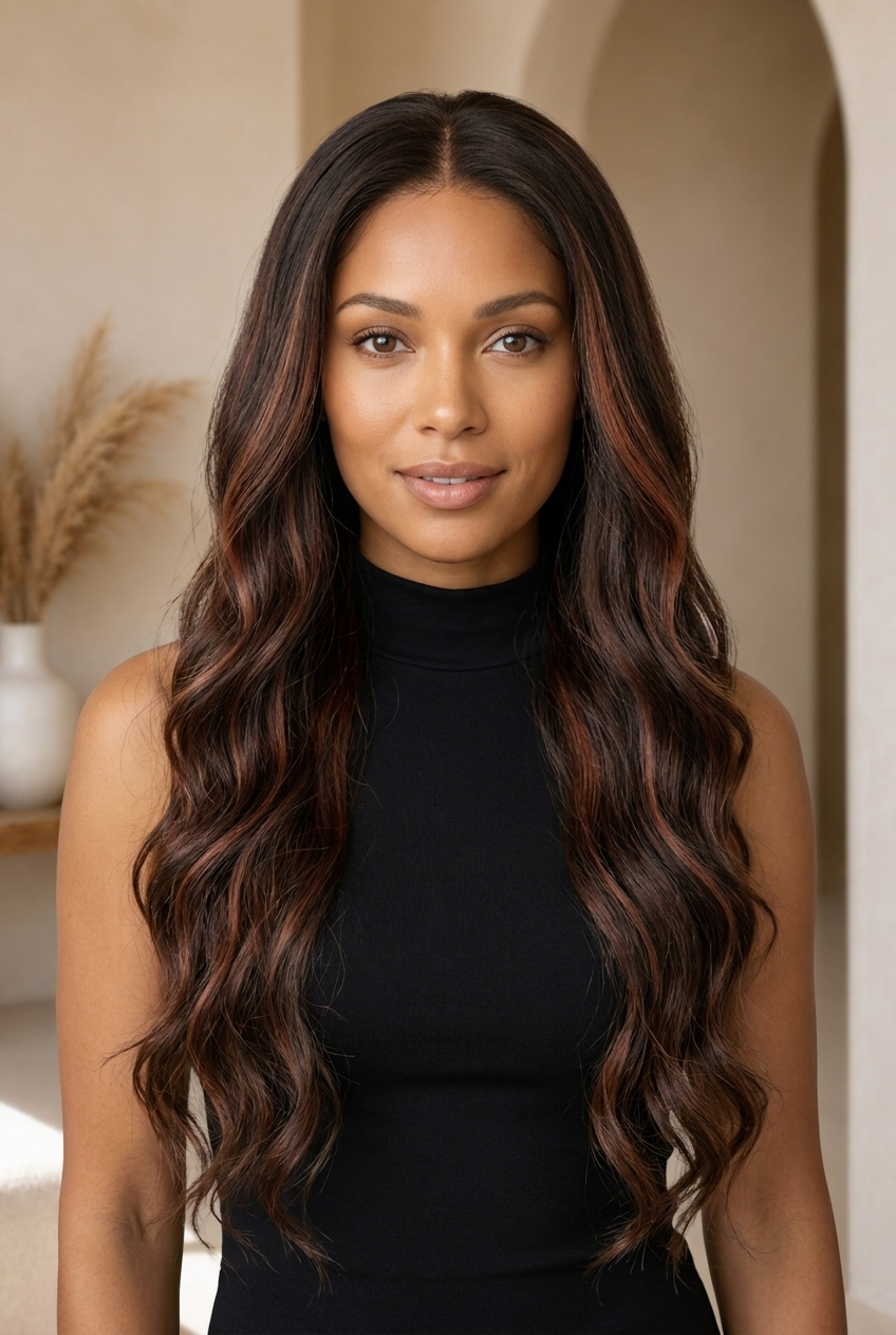 Sahara – 28” Chestnut Copper Wave Lace Front Wig