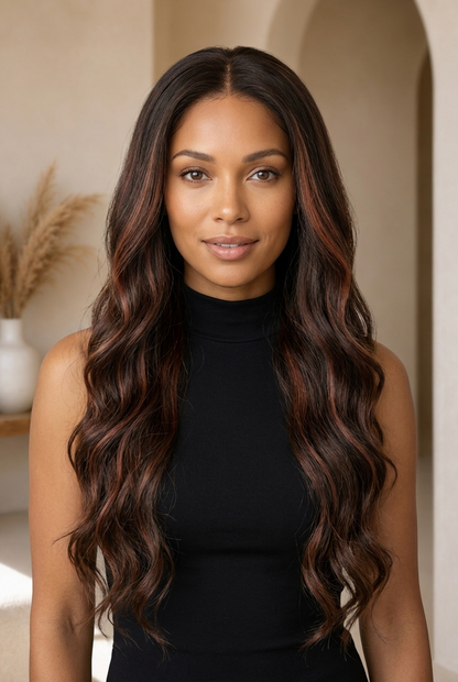 Sahara – 28” Chestnut Copper Wave Lace Front Wig