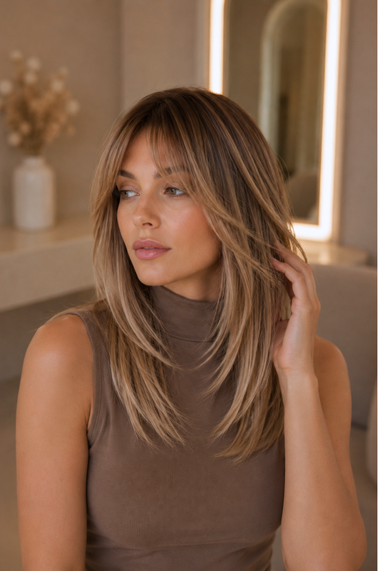 Daria - 20” Mocha Beige Balayage Wig