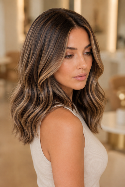 Brianna – 18″ Ombre Lace Front Wig - Chestnut to Honey Blonde