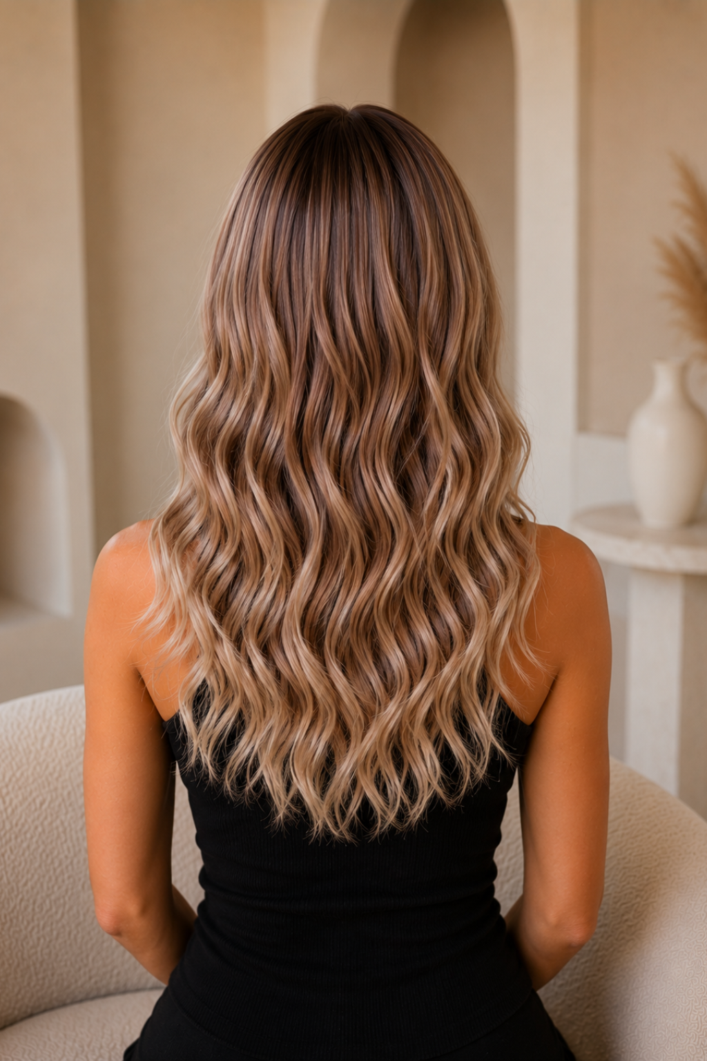Fallon – 22” Soft Brown Balayage Wave Wig