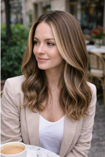 Brianna – 18″ Ombre Lace Front Wig - Chestnut to Honey Blonde