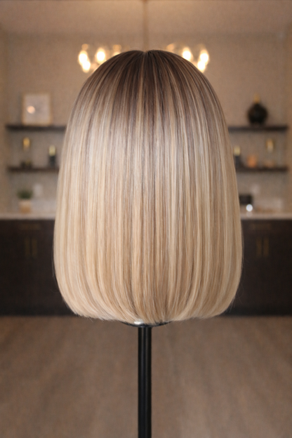 Chloe – 16" Soft Ombré Bob with Feathered Bangs