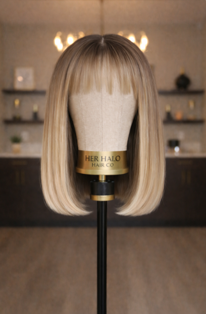 Chloe – 16" Soft Ombré Bob with Feathered Bangs