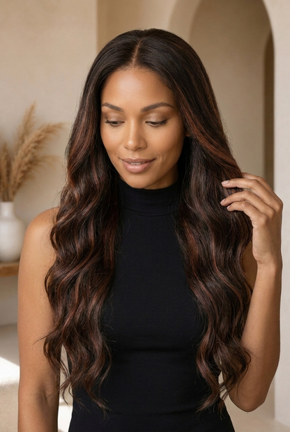 Sahara – 28” Chestnut Copper Wave Lace Front Wig