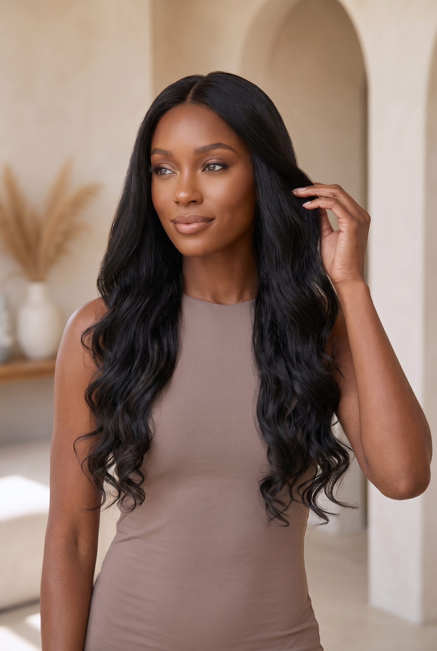 Nyah – 26" Natural Black Loose Wave Wig