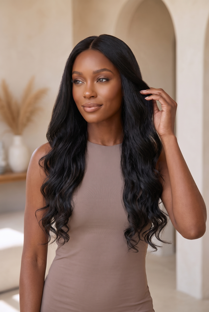 Nyah – 26" Natural Black Loose Wave Wig