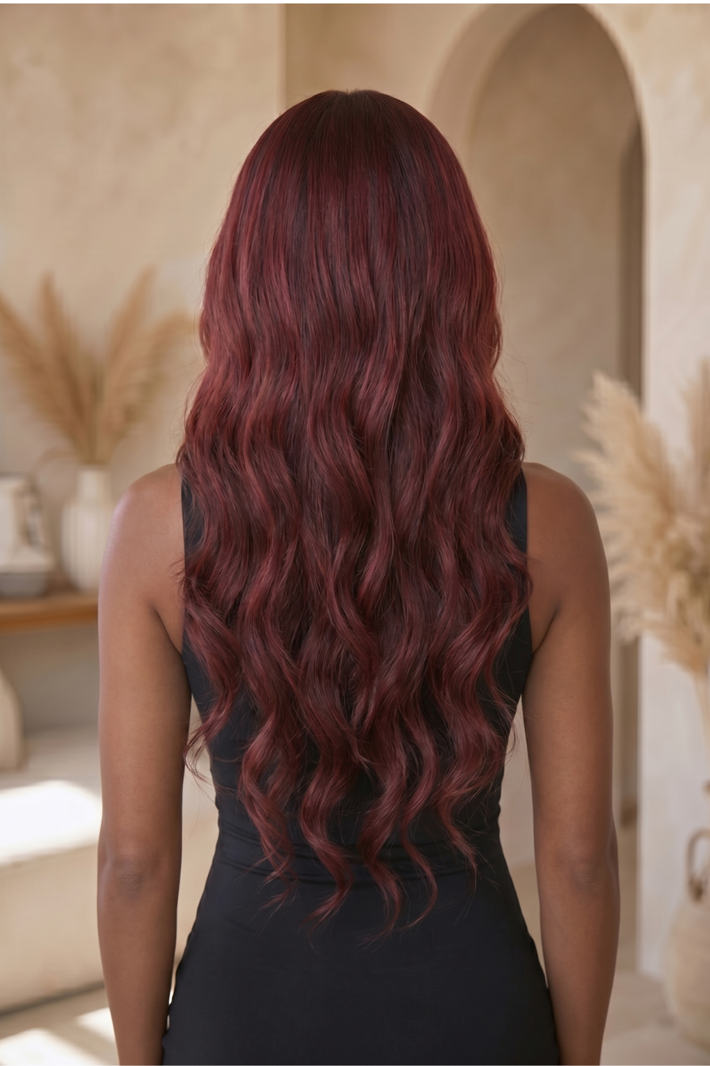 Liana – 24" Burgundy Body Wave Lace Front Wig