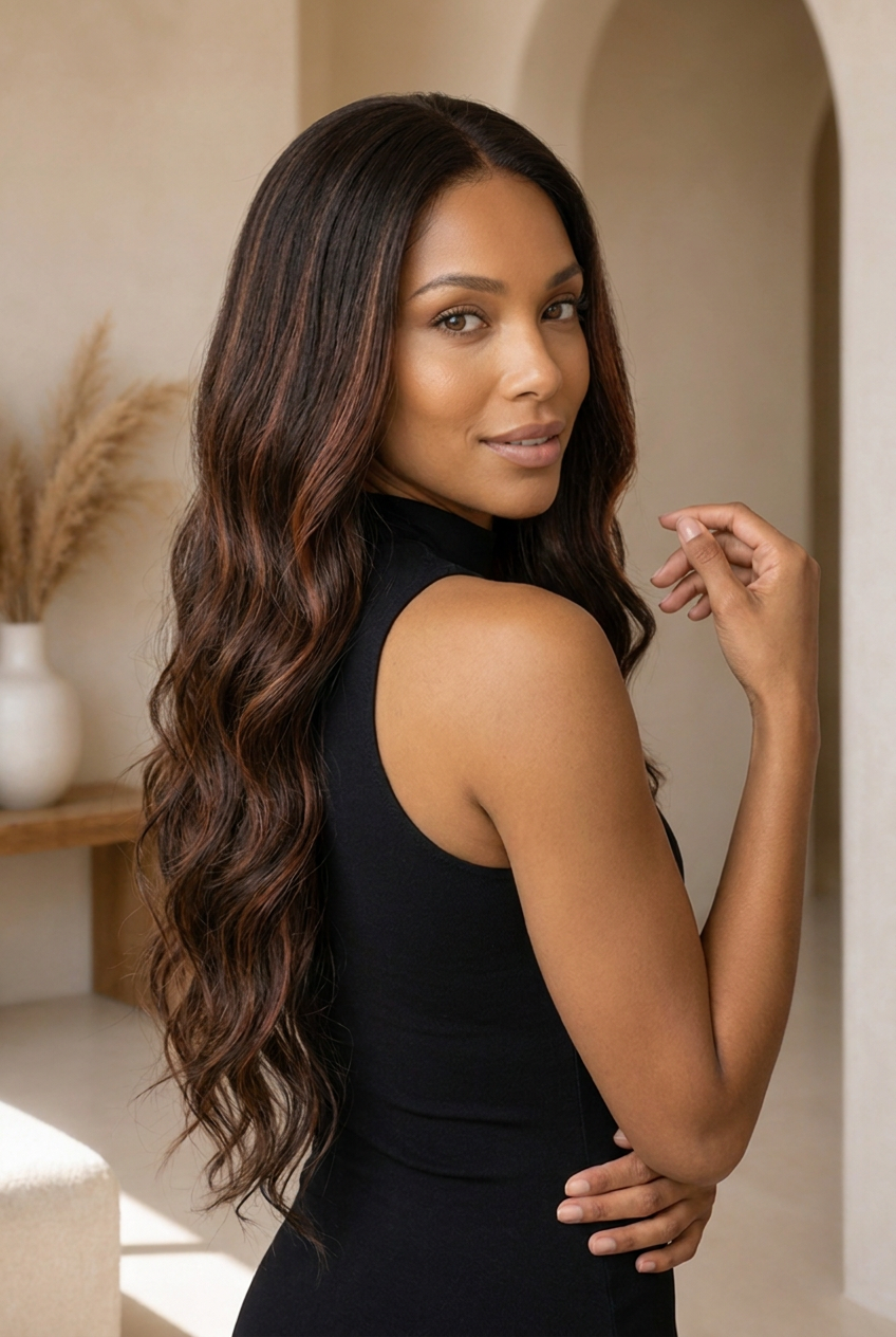 Sahara – 28” Chestnut Copper Wave Lace Front Wig