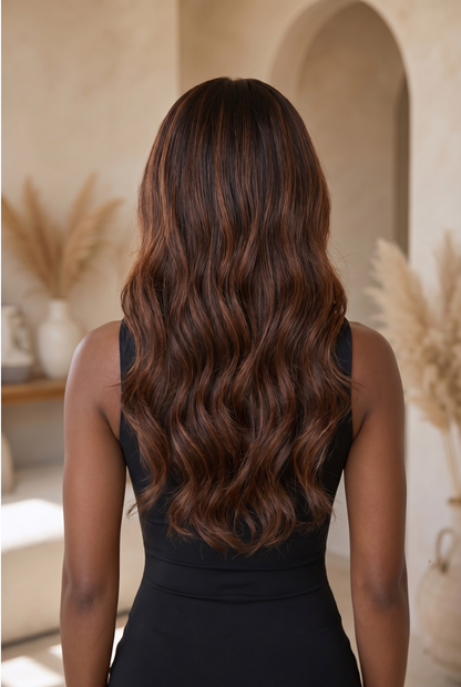 Sahara – 24” Chestnut Caramel Wave Lace Front Wig