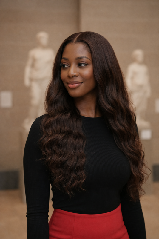 Sahara - 24” Coffee Caramel Wave Lace Front Wig