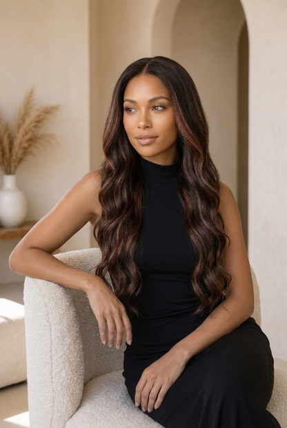 Sahara – 28” Chestnut Copper Wave Lace Front Wig
